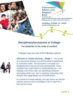THUMBNAIL 8 Disciplinary and exclusions in college
