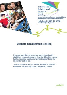 THUMBNAIL 9. Support in mainstream college